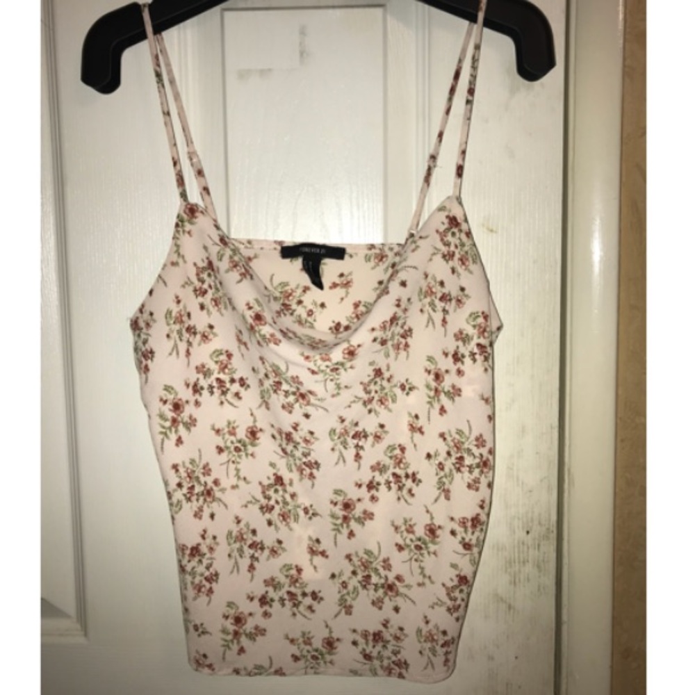 Drape Front Floral Cami